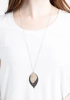 Filagree Black Leaf Stack Necklace