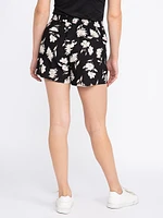 Women's Pull-on Floral Print Short