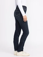 Women's Dark Wash Curvy Straight Jeans