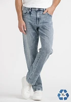 Men's Light Wash Relaxed Straight Jeans