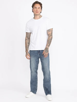 Men's Slim Straight Med Blue Jeans