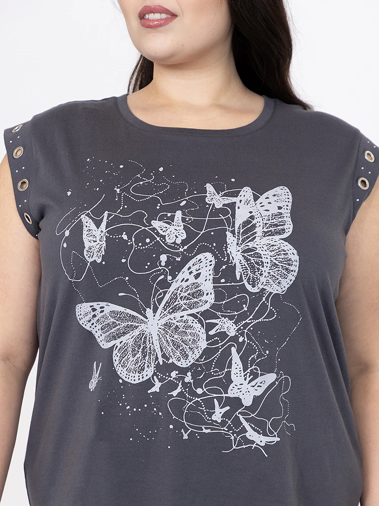 Women's Butterfly Grommet Tee