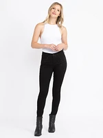 Women's Black Skinny Jeans with Rhinestone