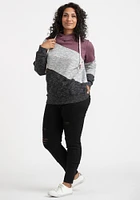 Women's Angled Colour Block Hoodie