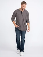 Men's Heathered Henley Shirt