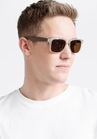 Men's Wood Arm Wayfarer Sunglass