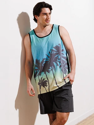 Athletic Grey Nylon Cargo E-Waist Short
