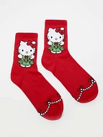 Women's Hello Kitty Christmas Socks