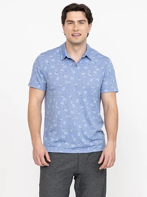 Men's Performance Printed Polo Tee