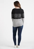 Women's Colour Block Lace Top