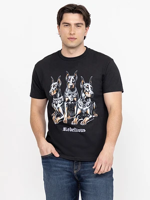 Men's 3 Chained Dobermans Tee