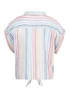 Women's Striped Tie-Front Shirt