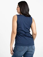 Women's Elephant Scoop Neck Tank