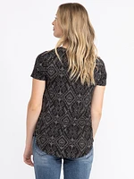 Women's Ikat Scoop Neck Tee