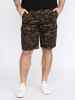 Men's Washed Camo Cargo Short