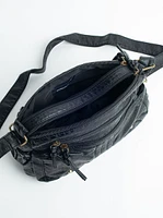 Women's Washed PU Crossbody Bag