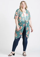 Women's Floral Mesh Cardigan