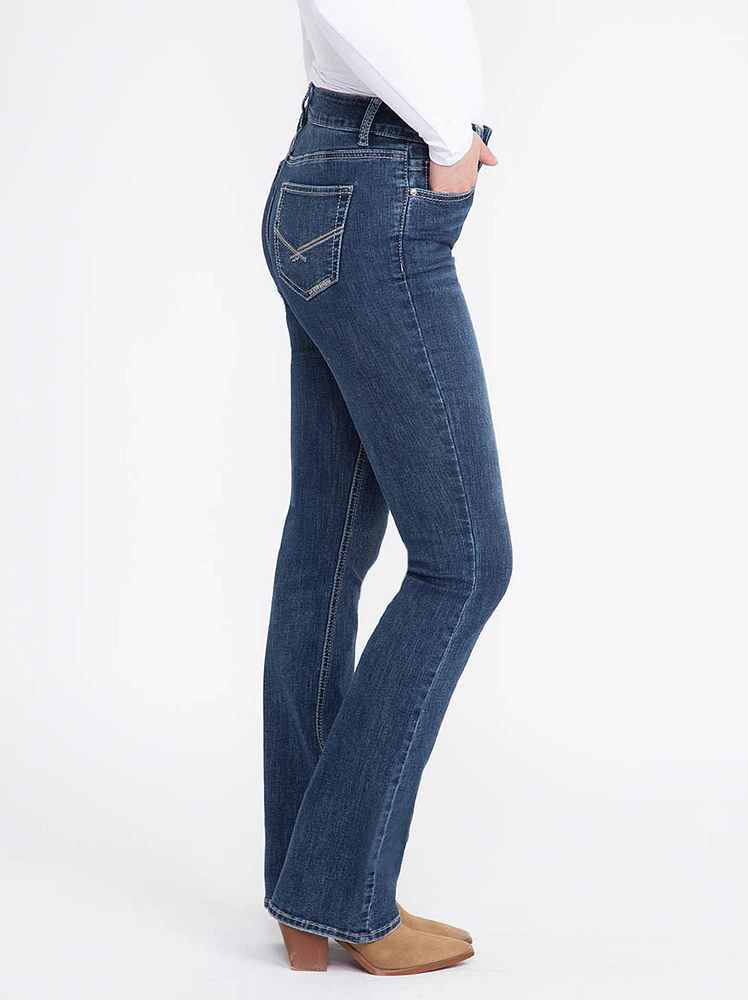 Women's Medium Dark Wash Baby Boot Jeans