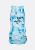 Women's Kinda Care Tie Dye Tank