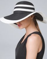 Stripe Floppy Straw Hat