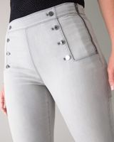 High-Rise Sailor Button Skinny Jeans - White House Black Market