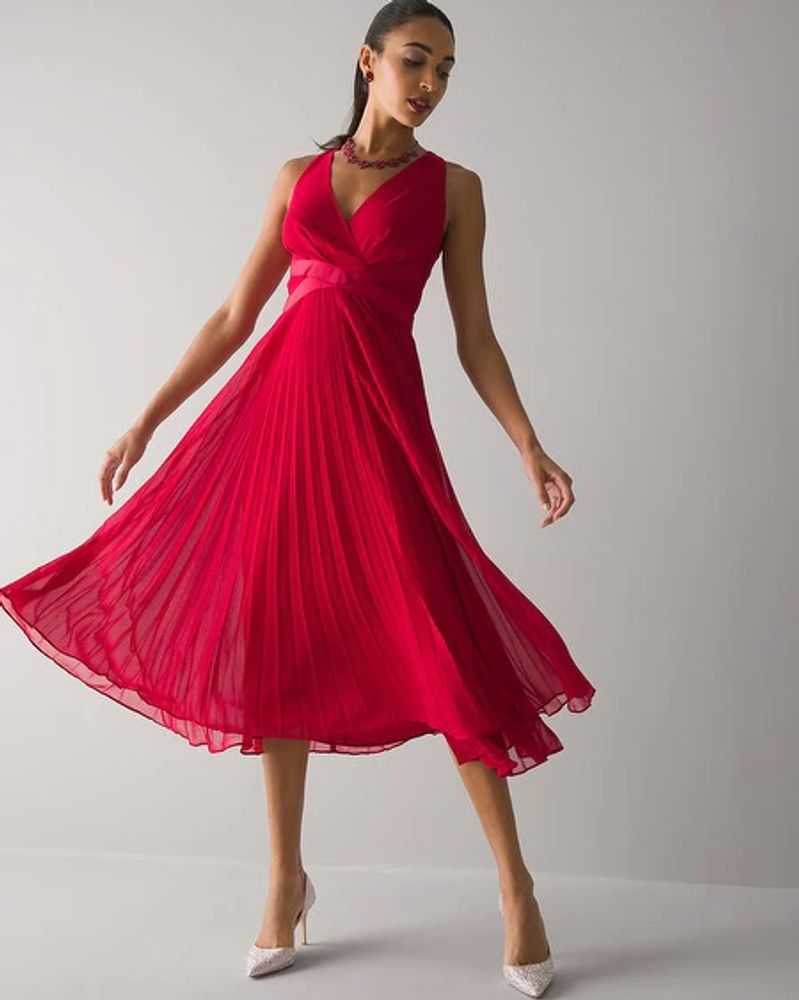 Black Market Pleated Midi Dress 