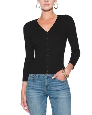 Outlet WHBM Ribbed Cropped Cardigan