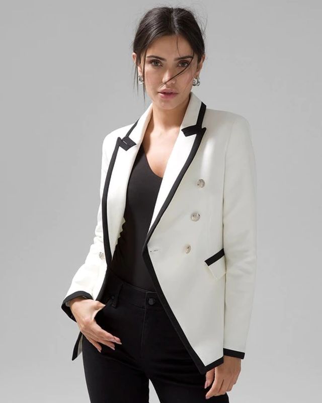 Petite Ecru Studio Blazer