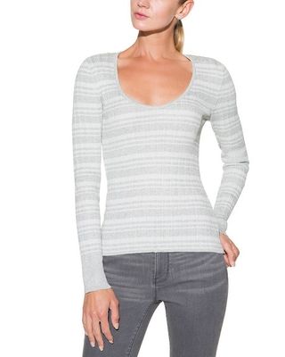 Outlet WHBM Ribbed Scoop-Neck Pullover
