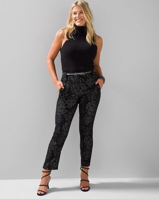 Curvy WHBM® Jolie Button Straight Luxe Stretch Pant