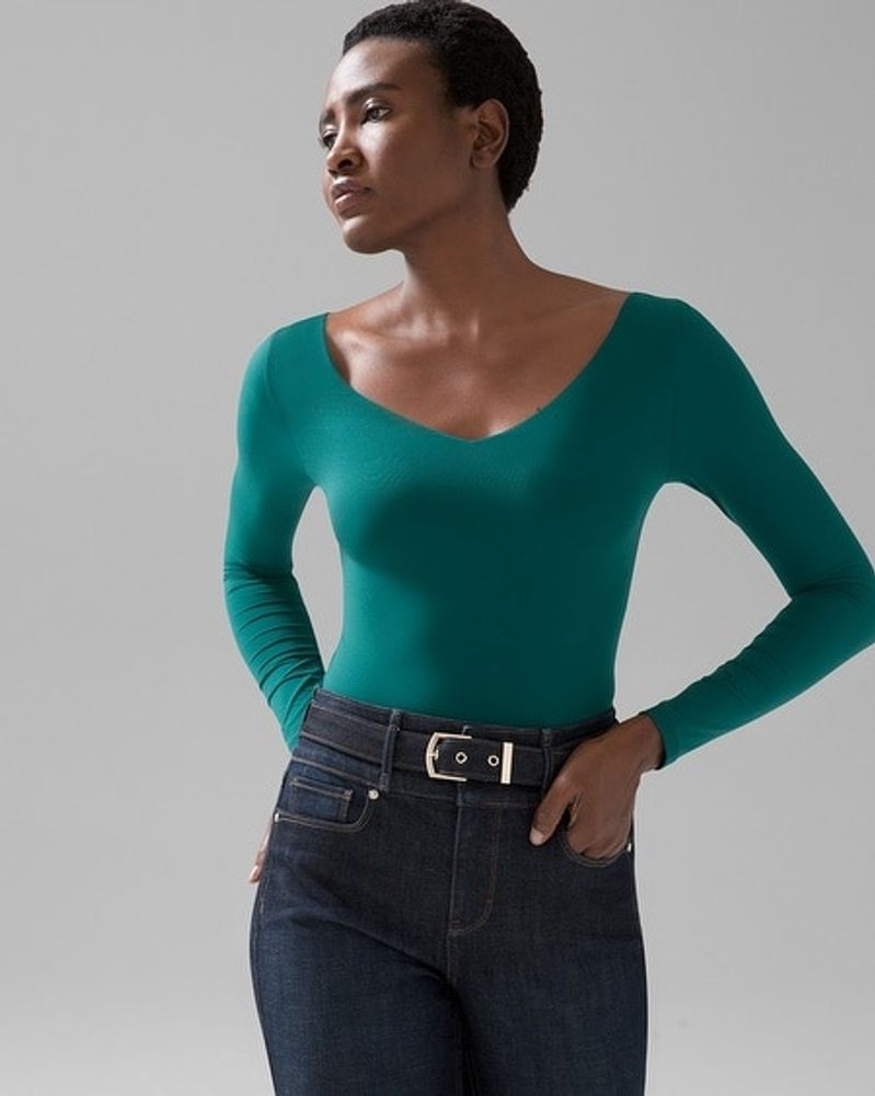 White House Black Market WHBM® FORME Long Sleeve Dual Neck Tee | The Summit