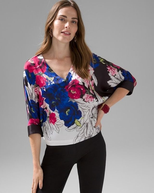 White House Black Market Embroidered Chiffon Blouse | The Summit