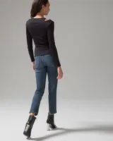 Long Sleeve Cutout Ribbed Top