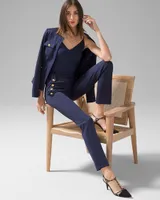 WHBM® Jolie Button Straight Luxe Stretch Pant