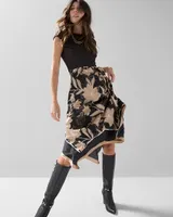 Cap Sleeve Handkerchief Midi Dress