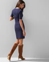 WHBM® Aura Short-Sleeve V-Neck Sheath Dress