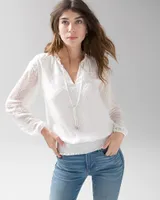 Embroidered Chiffon Blouse