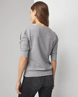 Pleated Sleeve Snit Top