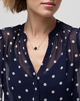 Long Sleeve Tie Neck Blouse