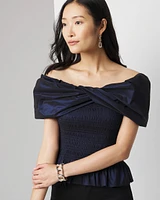 Off-the-Shoulder Taffeta Bustier