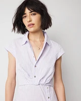 Short Sleeve Button Detail Dress