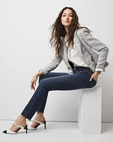 High-Rise Tab Pocket Slim Jeans