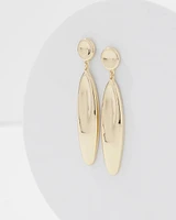 Gold Sculptural Statement Drop Earrings