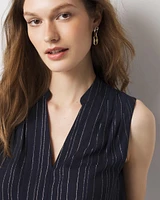 Pinstriped Pleated Shell