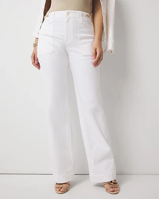 High-Rise Novelty Chain Trouser Jean