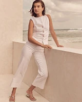 High-Rise Wide Leg Cropped Jeans