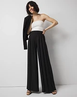 Pleated Ultra-Wide Leg Pant
