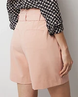 Extra High-Rise Belted Tailored Shorts