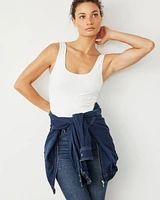 Petite Denim Bomber Jacket
