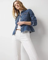 Denim Peplum Jacket